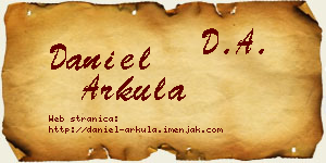 Daniel Arkula vizit kartica